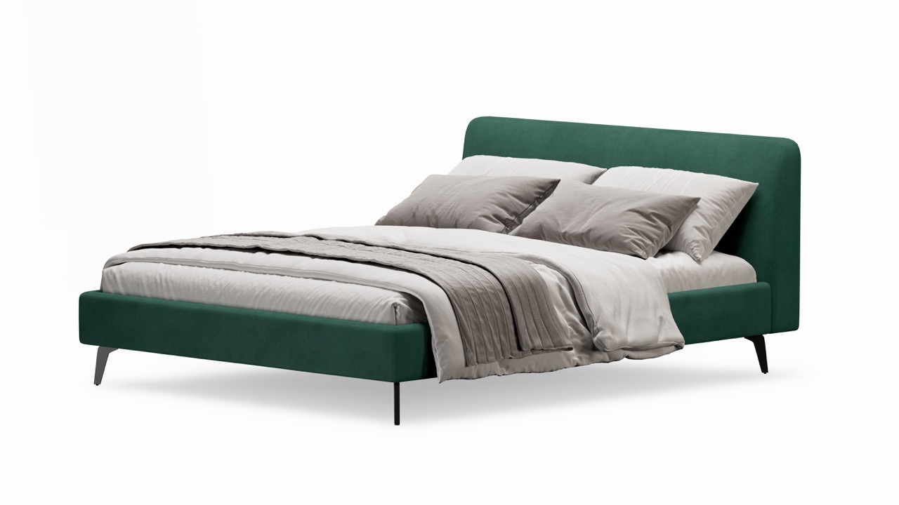 Кровать Симпл на ножках 140х200 велюр velutto soft 667